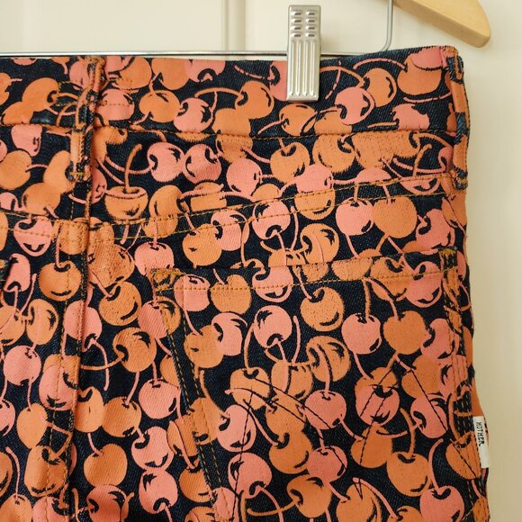 Mother Denim Jeans Leggings The Looker Cherry Pickin Garden Girl Fruit Market - Picture 4 of 13